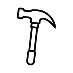 Claw Hammer Icon Line Art Graphic Design Element