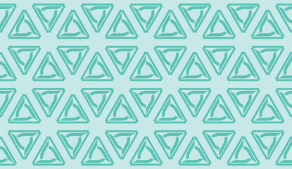 Smart background with decorative triangles layot. Vector illustration. Blue, turquoise color . Decorative design for you idea. Seamless