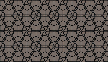 Naklejka premium Vector pattern with abstract line in triangles style. Hipster background. For your idea, presentation, smart design. Brown chocolate color. Seamless