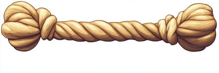Beige Twisted Rope with Knots