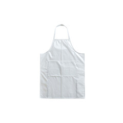 White Apron with Two Pockets - Isolated on White Background