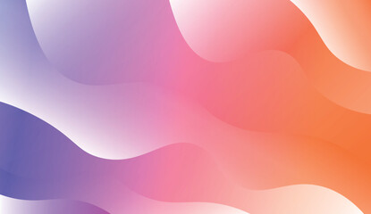 Template Background With Wave Geometric Shape. Design For Cover Page, Poster, Banner Of Websites. Vector Illustration with Color Gradient.