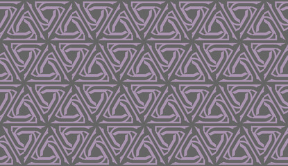 Vector background in triangles style. Abstract design with curved line. For you business, advert, wallpaper. Brown purple color. Seamless