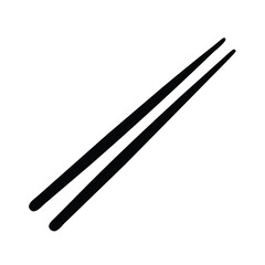 Simple Black Chopsticks Icon Graphic Design Element