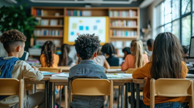 Virtual classroom with students participating online.