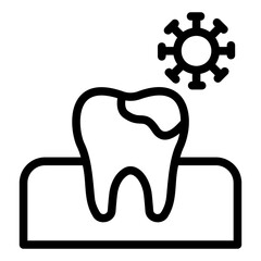infection Line Icon