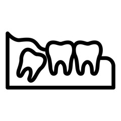 wisdom tooth Line Icon