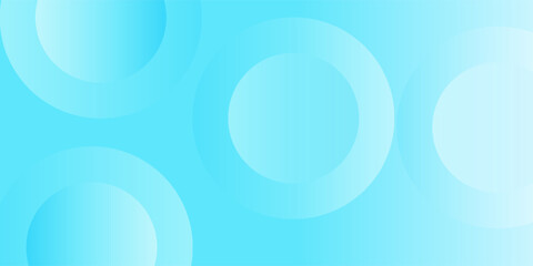 Minimalist banner background, pastel colorful, Light Blue gradations. Circle effect style geometric, abstract background. Vector Illustration
