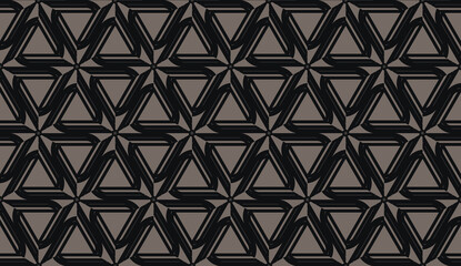 Vector pattern with abstract line in triangles style. Hipster background. For your idea, presentation, smart design. Brown chocolate color. Seamless