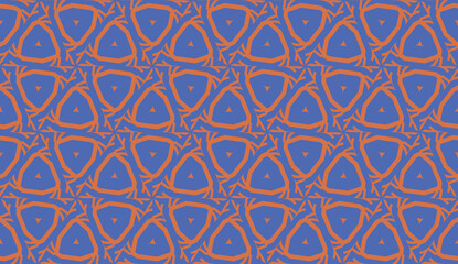 Pattern with abstract illusion triangles. Vector illustration. For your business, presentation, fashion print. Blue Color.