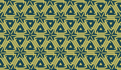 Curved line in triangles style. Vector illustration. CFor interior wallpaper, smart design, fashion print.