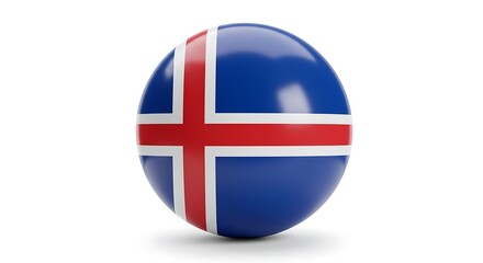 Obraz premium Icelandic Orb A Digital Flag AI Generated