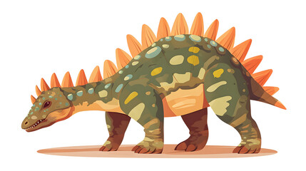 Obraz premium Detailed Vector Flat Style Prehistoric Animal Illustration for Educational Materials and Science Projects