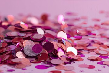 Vibrant pink confetti