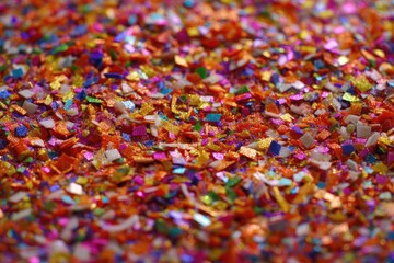 Multicolored glitter confetti