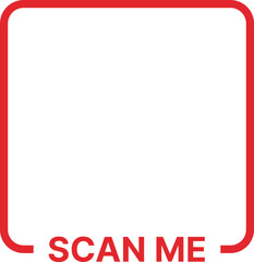 Obraz premium Red scan me frame