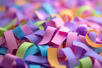 Colorful paper confetti