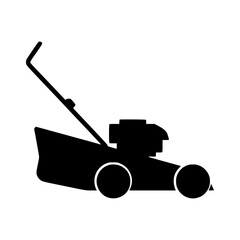 Fototapeta premium Silhouette Lawn Mower Icon