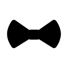 Black Bow Tie Icon - Vector Illustration