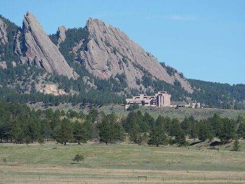 NCAR on a hill at the base of the Rockies, Boulder, Colorado