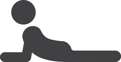 Staff Pose with Side Stretch Yoga Icon Vector Illustration