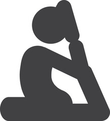 Seated Head-to-Knee Forward Bend Yoga Icon Vector Illustration