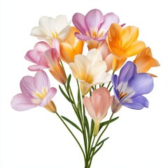 Naklejka premium Pastel Flower Bouquet on White Background
