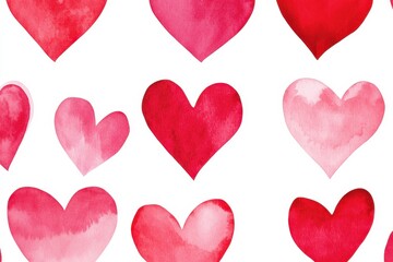 Watercolor hearts pattern (1)