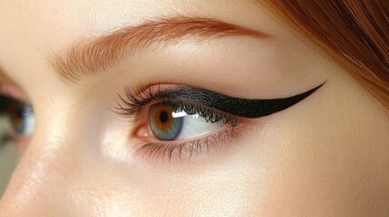 Fototapeta premium Womans Eye with Winged Eyeliner.