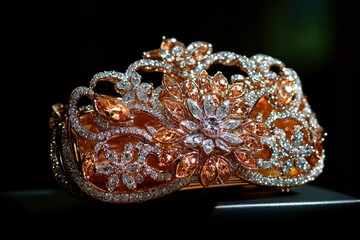 Exquisite jeweled clutch, intricate design