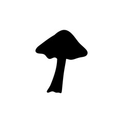 silhouettes of mushrooms. Vector illustration 