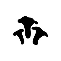 silhouettes of mushrooms. Vector illustration 