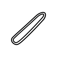 Obraz premium Pill Outline Design in Black on Transparent Background, Capsule Shape Icon