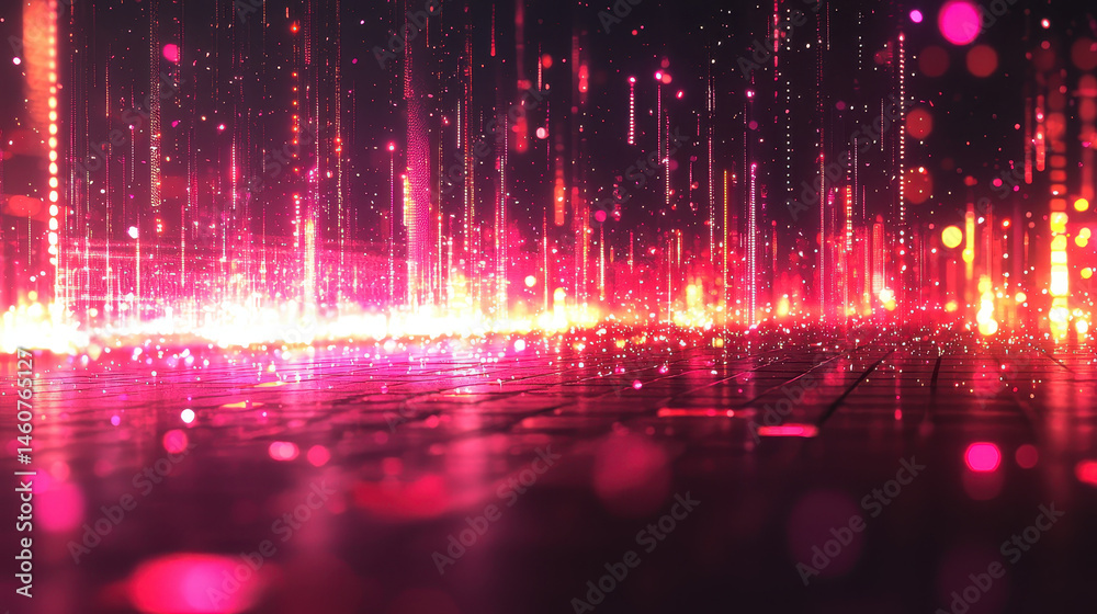 Poster a dynamic 3d background featu realistic 4k visuals with abstract o dynamics, displayed from a captiv