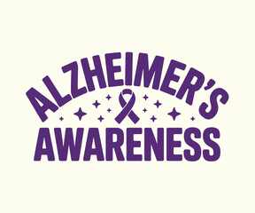 Alzheimer's Awareness T-Shirt Design, Vector Illustration. Alzheimer's Awareness T-shirt.