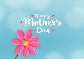 Tender Pink Flower: Happy Mother's Day AI Generated