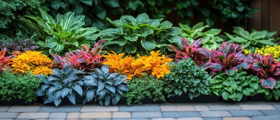 Seasonal Display of Colorful Flowering Plants