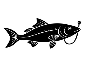 fish silhouette vector illustration