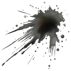Dynamic Black Ink Splash Illustration