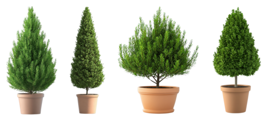 Various Decorative Green Plants in Terracotta Pots for Home Decor