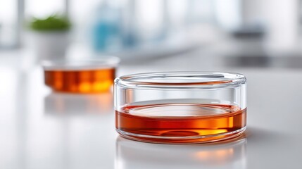 Petri Dish Experiment, Lab Research, Biotechnology, Close Up