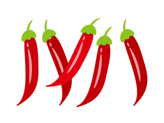 乱雑に並んだトウガラシ