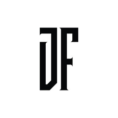 JF monogram logo design letter text name symbol monochrome logotype alphabet character simple logo