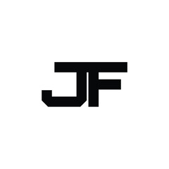 JF monogram logo design letter text name symbol monochrome logotype alphabet character simple logo