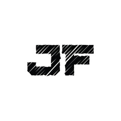 JF monogram logo design letter text name symbol monochrome logotype alphabet character simple logo