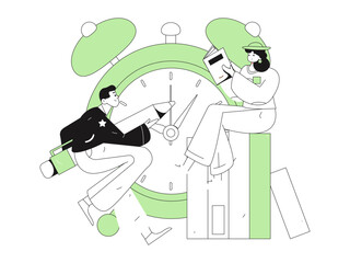 Character reading quietly vector concept operation hand drawn illustration
