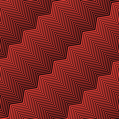 modern abstract orange is colour vertical thik to thin zig zag line pattern with black backgrounds.