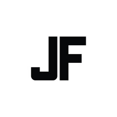 JF monogram logo design letter text name symbol monochrome logotype alphabet character simple logo