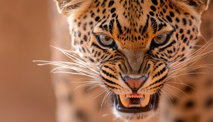 Obraz premium Leopard's fierce stare