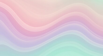 Fototapeta premium Pastel Gradient Wave Pattern Background with Soft Blended Colors